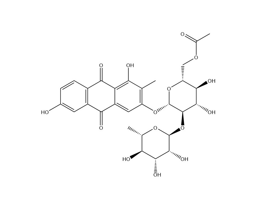 1,3,6-三羥基-2-甲基蒽醌-3-O-α-鼠李糖-（1→2）-β-D-（6’-O-乙?；?葡萄糖苷|87686-87-1